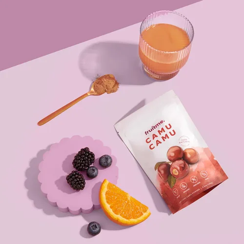 Vista 4 de FruitMe FruitMe - Polvo orgánico certificado crudo Camu Camu liofilizado 3.53 oz - Superalimento rico en vitamina C - Superfruta de vitamina C más