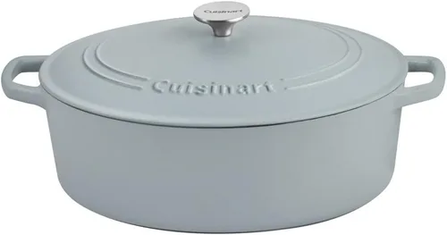 Vista 38 de Cuisinart Freidora de pollo de hierro fundido de 12 pulgadas con tapa, capacidad de 4.5 cuartos de galón, interior esmaltado de porcelana, apta
