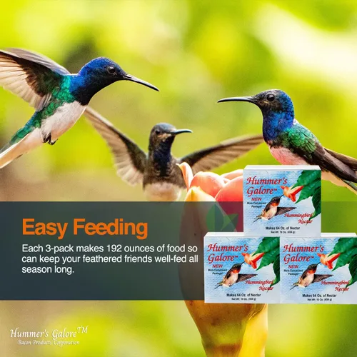Vista 5 de Hummer's Galore Alimento para colibríes, néctar de colibrí listo para mezclar, fórmula colectora de néctar totalmente natural, sin conservantes ni