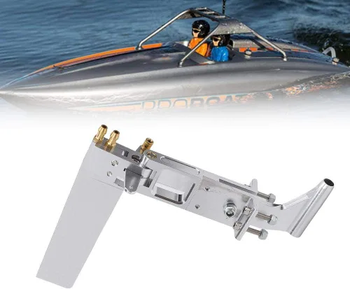 Vista 3 de Timón para barco Rc, piezas de repuesto ajustables para barco Rc, manga de eje autolubricante plateada DIY para barco RC