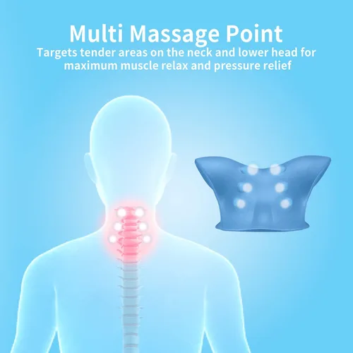 Vista 5 de Relajador de cuello y hombros almohadas quiroprácticas para aliviar el dolor tracción del cuello para aliviar la tensión muscular alivio del dolor