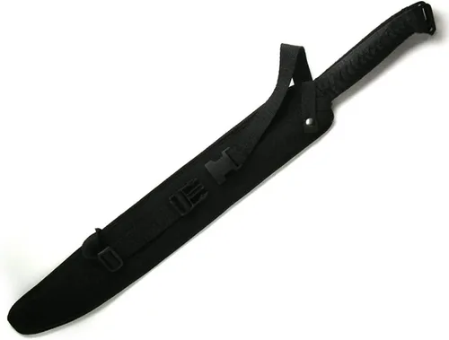 Vista 2 de Machete de espiga completa grande de acero inoxidable de 27 pulgadas, espada de agente secreto ninja con funda