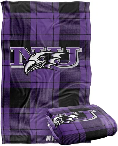 Vista 282 de LOGOVISION St John's University Campus Plaid Spirit Silky Touch Manta súper suave 36 x 58 pulgadas