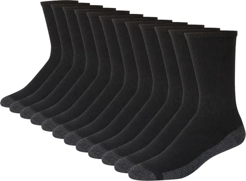 Vista 4 de Hanes Calcetines acolchados Max para hombre, absorben la humedad con control de olores, paquete múltiple