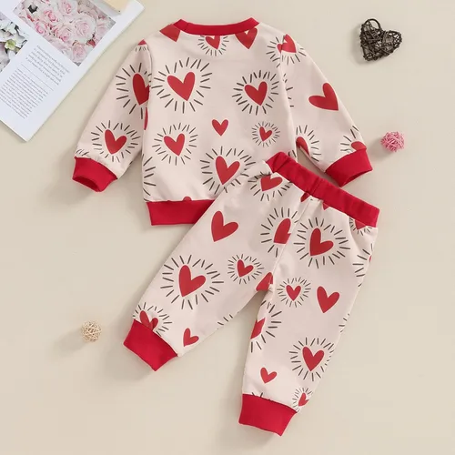 Vista 6 de Engofs Conjunto de sudadera de manga larga para bebé niño y niña, 2 piezas, sudadera de manga larga para otoño e invierno