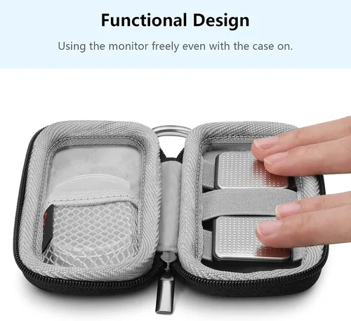 Vista 5 de Fintie Estuche de transporte para Kardia Mobile y Kardia Mobile 6L EKG dispositivo de monitor cardíaco - Funda protectora de EVA dura a prueba