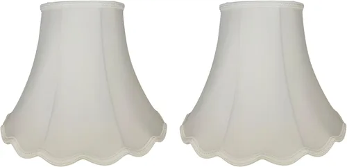 Vista 2 de Royal Designs - Lámpara de techo con diseño de campana calada, Beige, 4 x 8 x 7.25 pulgadas, clip redondo