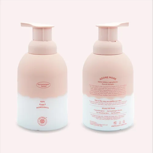 Vista 3 de Babyology Loción orgánica para bebés, ingredientes 100% comestibles, la crema hidratante natural para bebés recién nacidos, piel seca y sensible,