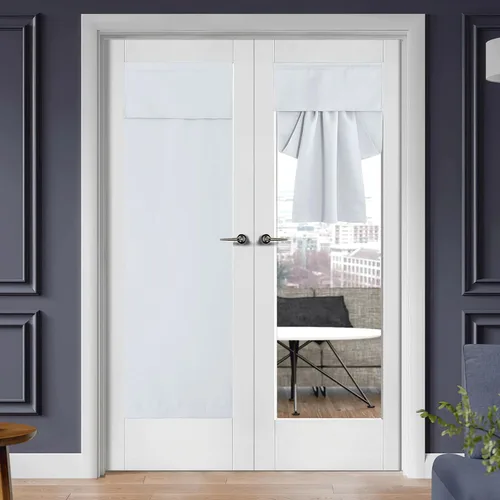 Vista 30 de RYB HOME Cortinas de oscurecimiento de habitación para puerta francesa, cortinas de ventana para puertas de vidrio, aislamiento térmico, cortina