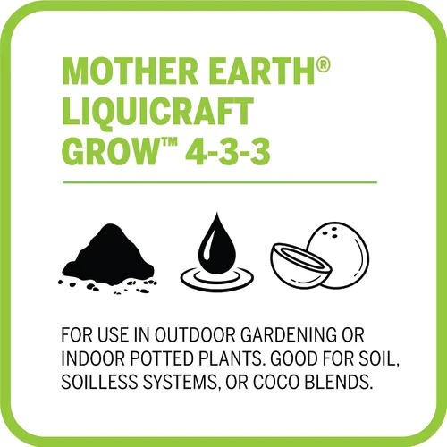 Vista 3 de Mother Earth LiquiCraft Grow 4-3-3 and Mother Earth LiquiCraft Bloom 2-4-4 - Paquete de fertilizante líquido, 1 cuarto de galón cada uno