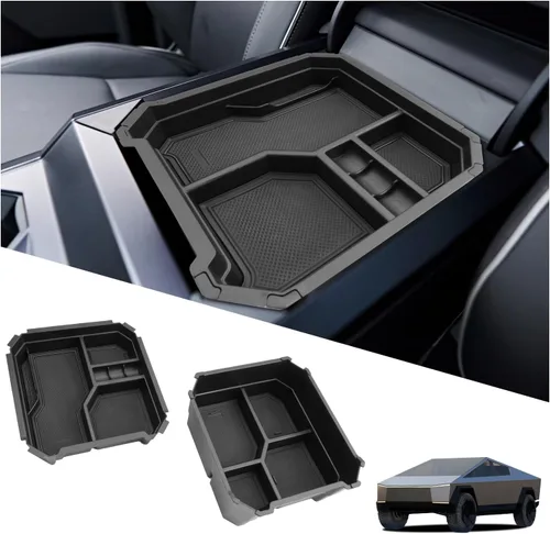 Vista 14 de Ruiya Organizador de consola central Prius 2010-2015 para Toyota Prius XV30 2010-2015 Accesorios ABS Material Reposabrazos Organizador de consola