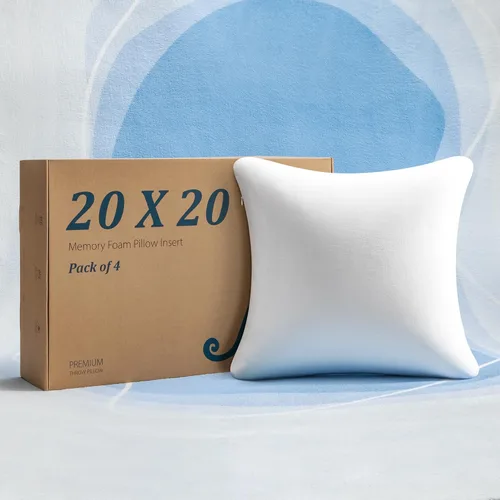 Vista 9 de AM AEROMAX Almohada de espuma viscoelástica de 12 × 20 pulgadas (paquete de 4) – Cojín rectangular para cojín decorativo, cama, sofá, no se deforma