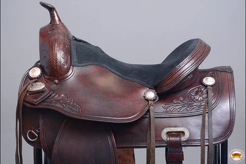 Vista 2 de HILASON Western Horse Saddle American Leather Treeless Trail Placer