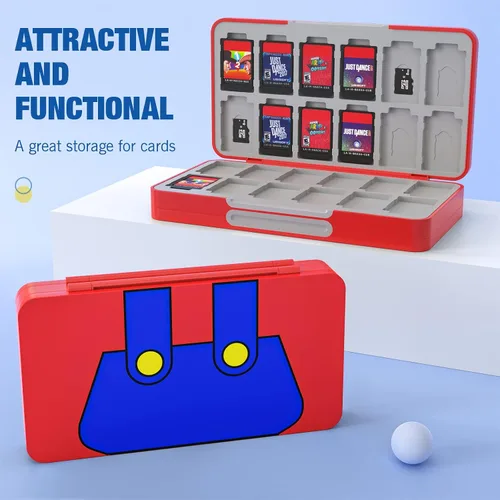 Vista 6 de MoKo Funda de 48 tarjetas de juego compatible con Nintendo Switch OLED 2021SwitchSwitch Lite, funda para juegos de 48 tarjetas de juego Switch y 24