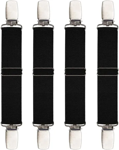 Vista 2 de Boncas Clips elásticos ajustables mejorados para botas, clips para pantalones, estribos, correas para piernas que mantienen tus pantalones metidos