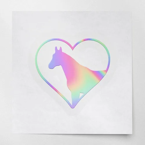 Vista 14 de Calcomanías transparentes de corazón de caballo 2 (azul azul) calcomanías de vinilo impermeables de primera calidad para laptop, accesorio