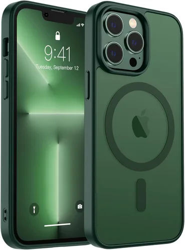 Vista 306 de zapica Funda magnética para iPhone Air, con protector de pantalla de vidrio templado, compatible con MagSafe, translúcida mate, a prueba de golpes