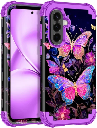 Vista 33 de LONTECT Funda para Galaxy S26 5G a prueba de golpes, 3 en 1, resistente y resistente, policarbonato duro+híbrida suave resistente de alto impacto