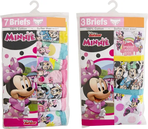 Vista 4 de Disney Girls' Minnie Mouse Underwear Multipacks