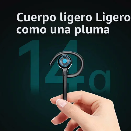 Vista 5 de AYI Auricular inalámbrico Bluetooth con cancelación de ruido dual, micrófono sin dolor, manos libres, sonido estéreo, izquierda/derecha