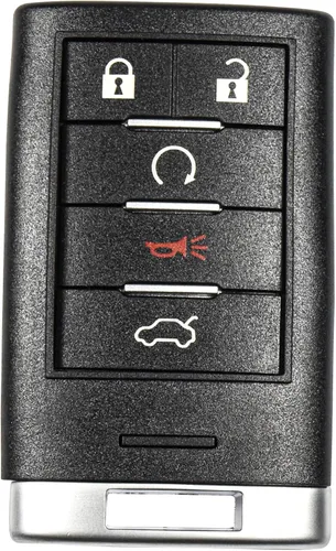 Vista 2 de HQRP Carcasa para llavero remoto sin llave con 5 botones compatible con Cadillac SRX 2010 2011 2012 2013 2014; XTS ATS 2013 2014