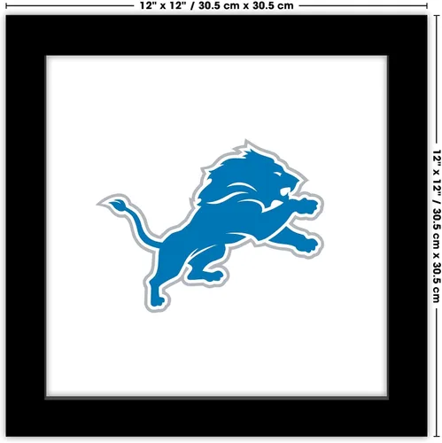 Vista 7 de Gallery Pops NFL Detroit Lions - Arte de pared de marca primaria, versión enmarcada negra, 12 x 12 pulgadas