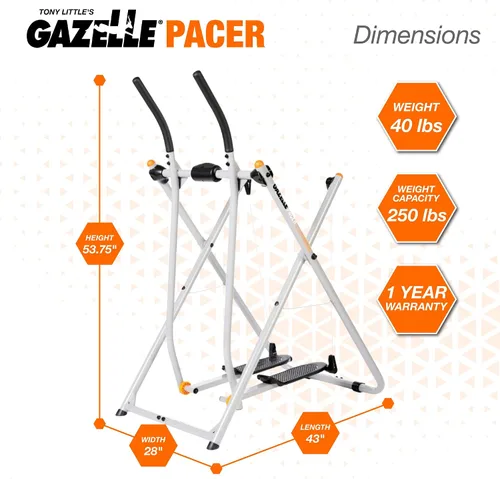 Vista 6 de Gazelle Glider Elliptical Hybrid Exercise Machine Plate for Home Gym, Pacer or Sprinter Model - Low-Impact Cardio & Strength Training