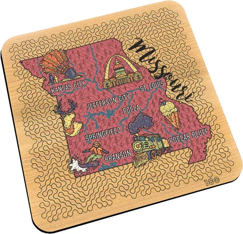 Vista 17 de Torched Mind Bending - Rompecabezas impreso en color con mapa del orgullo estatal (Texas) Rompecabezas duro para adultos 100 piezas Formas