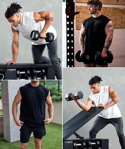 Vista 6 de Holure Paquete de 3 camisetas sin mangas de gimnasio para hombre, camisetas sin mangas para entrenamiento muscular, camisetas deportivas