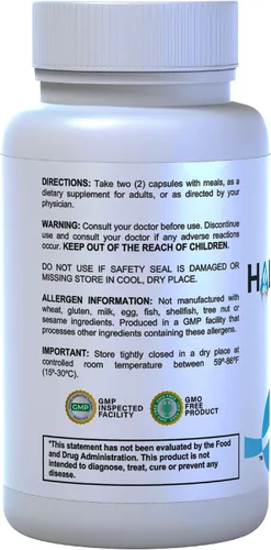Vista 6 de Hallusa Natural HALLVERATROL Suplemento de resveratrol orgánico, suplemento antioxidante, resveratrol 1000 mg, 60 cápsulas, sin OMG, para un