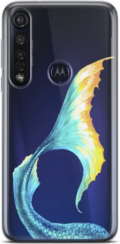 Vista 9 de Mertak Funda para teléfono compatible con Motorola Edge + Moto G9 G8 Plus G7 Play Power Z4 Flexible Gold Design Stars Cover Girl Light Women Slim