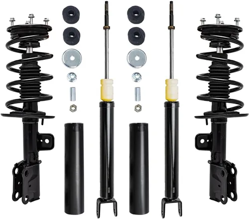 Vista 81 de Detroit Axle - Kit de amortiguadores de 4 puntales para Ford Escape 14-19, 2 puntales delanteros con resorte helicoidal 2 amortiguadores traseros