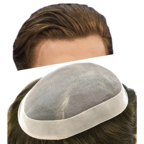 Vista 25 de Toupee - Sistema de cabello para hombre, monofilamento fino duradero, monofilamento europeo de repuesto para hombres, piezas de pelo