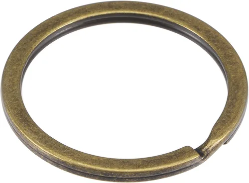 Vista 10 de uxcell Llaveros divididos de 0.787 in, conector de salto plano abierto para bolso de mano con cremallera, hierro galvanizado, paquete de 20