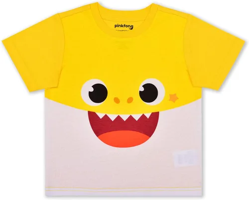 Vista 2 de Nickelodeon Baby Shark - Camiseta y pantalones deportivos de 2 piezas para niños y niños pequeños, color azulamarillo