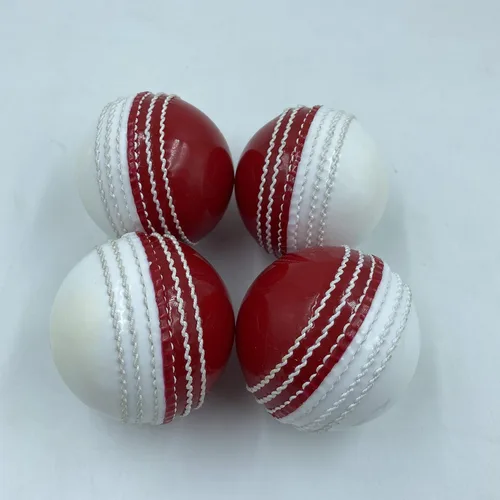 Vista 5 de AnNafi® Pelotas de entrenamiento de cricket de doble color, pelotas de entrenamiento deportivo y divertidas Bola de doble color rojo y blanco