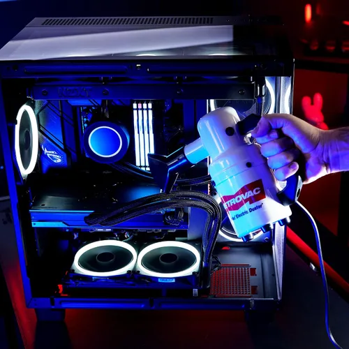 Vista 5 de DataVac Plumero para computadora y limpiador, soplador de polvo electrónico y superpoderoso, ecológico