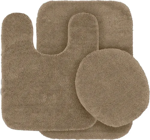 Vista 16 de Kids Zone Home Linen Juego de alfombras de baño de 3 piezas, color azul aguamarina sólido, alfombras de baño, juego de baño, alfombras súper suaves