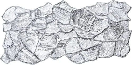 Vista 6 de Dundee Deco Paneles de pared 3D, paneles de pared de PVC de piedra sintética de carbón blanco para decoración de pared interior, sala de estar, Gris