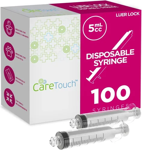 Vista 8 de Care Touch CTSLL1-VC Jeringa con punta Luer Lock, 0.0 fl oz, 100 jeringas sin aguja