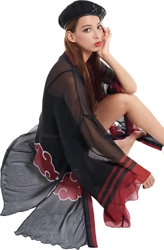 Vista 5 de haikyuu Cárdigan tipo kimono de verano para mujer, salida de baño, bikini