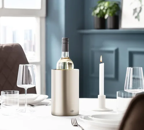 Vista 2 de alfi VINO, acero inoxidable pol., enfriador de botellas de acero inoxidable, para botellas de 0,70-1 l, mantener frío sin condensación agua ni