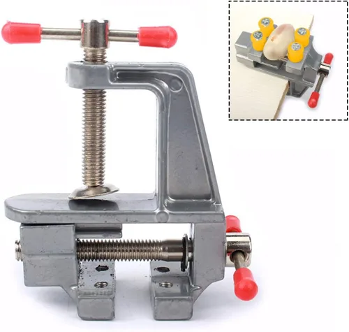Vista 3 de Mini tornillo de banco pequeño abrazadera de mesa universal taladro prensa tornillo de prensa para bricolaje joyería reloj reparación nuclear