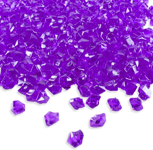 Vista 8 de Super Z Outlet Paquete de 120 gemas del tesoro de cristales acrílicos de roca de hielo para dispersar mesa, rellenos de jarrones para el hogar