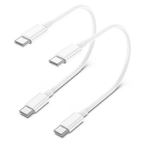 Vista 10 de Paquete de 2 cables de carga USB C a USB C de 3 pies y 60 W, cable de carga rápida tipo C a tipo C, para iPhone 16 E/17/Air/15/Pro/Plus/Pro Max