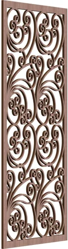 Vista 78 de 9 3/8"W x 24 3/8"H x 1/4"T Marilla Decorativos Paneles de Pared de Madera Calado, Abedul
