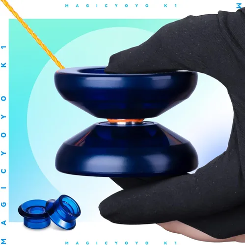 Vista 3 de Paquete de 3 yoyos para principiantes para niños, MAGICYOYO K1-Plus Responsive Yo Yos + 3 guantes de yoyo, 3 bolsas de yoyo, 18 cuerdas, todo en una