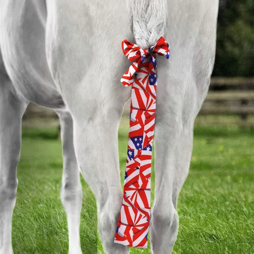 Vista 11 de Harrison Howard Protector de cola elástico, protección transpirable de cola de caballo, diseño deslizante, correas de cierre de 2 hebras, 22 Azul