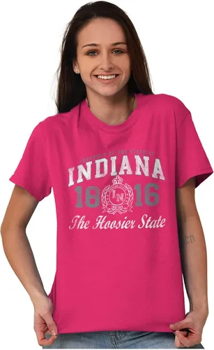 Vista 41 de Indiana Midwestern Souvenir Tourist in Crewneck Camisetas Mujer
