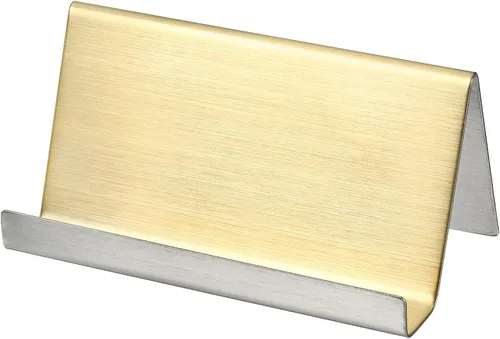 Vista 8 de PATIKIL Soporte para tarjetas de presentación, de acero inoxidable cepillado 304, soporte de exhibición para tarjetas de presentación para Negro